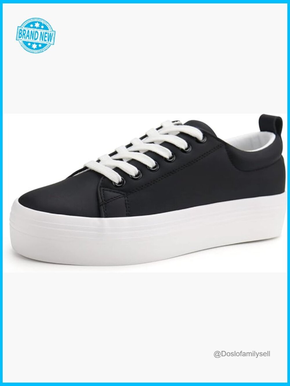 Platform Lace Up Sneakers Comfortable Casual Walking Shoes